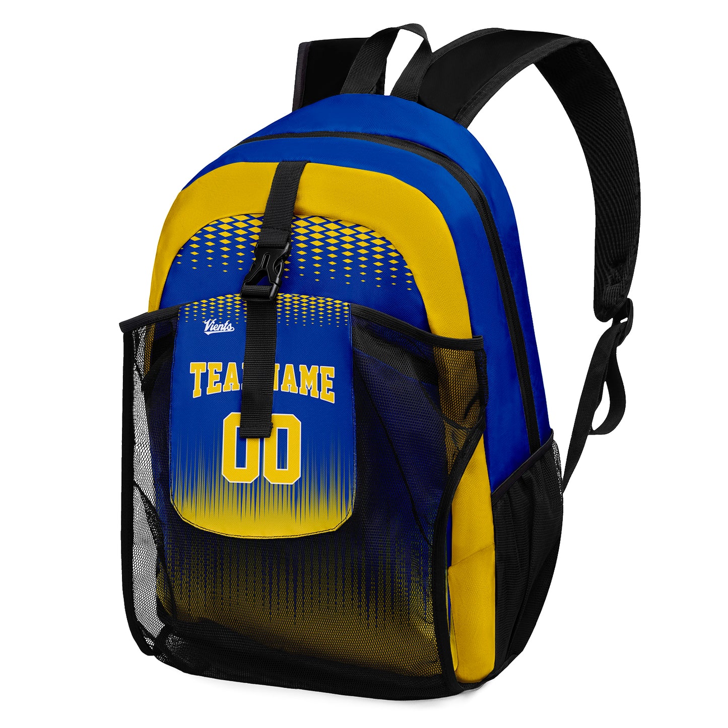 Customize Royal Yellow Sports Backpacks Featuring Personalized Names, Numbers and Logos