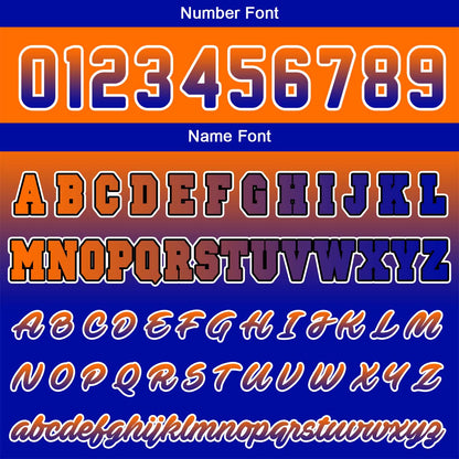 Custom Gradient Varsity Jacket Letterman jacket for Men, Women and Youth Orange Royal