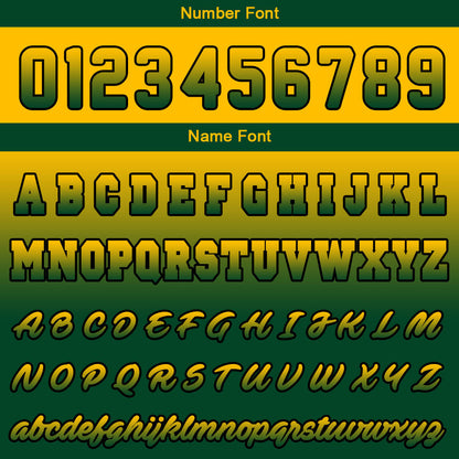 Custom Green Yellow  Hoodie Personalized Mens Pullover Hoodie Printed Team Name Number Logo for Women