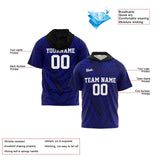 Custom Black Royal Short Sleeve Hoodies for Men Women Shirts with Hoods Printed Name Logo