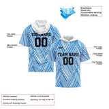 Custom White Light Blue Short Sleeve Hoodies for Men Women Shirts with Hoods Printed Name Logo