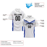 Custom White Blue Short Sleeve Hoodies for Men Women Shirts with Hoods Printed Name Logo