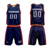 Custom Navy Blue Basketball Jersey Uniform Suit Printed Your Logo Name Number