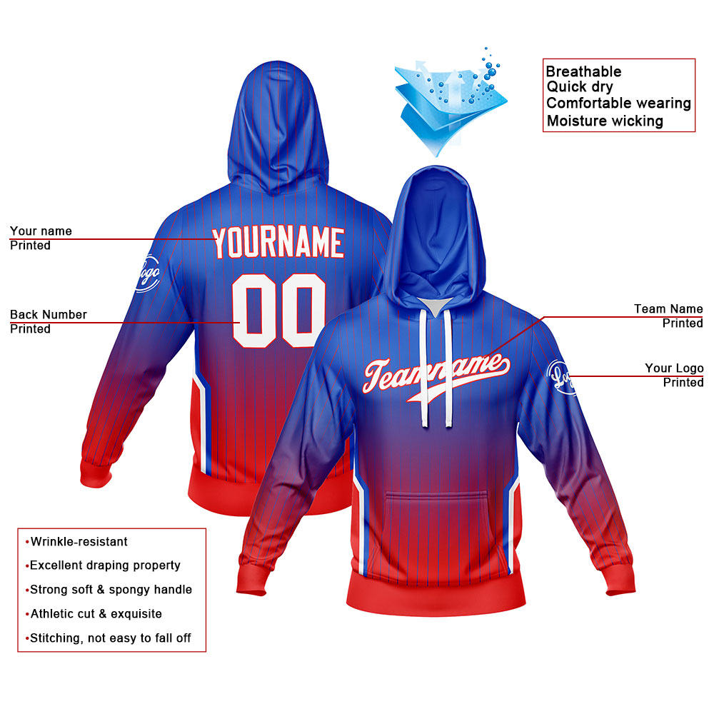 Custom Blue Red Sports hoodie Sweatshirt Set for Men Women Youth Tops and Pants Set Tracksuit