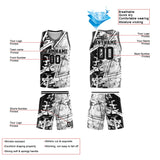 Custom Reversible Basketball Suit for Adults and Kids Personalized Jersey Black&Gray