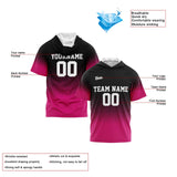 Custom Black Pink Short Sleeve Hoodies for Men Women Shirts with Hoods Printed Name Logo