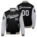 Custom Varsity Jacket Letterman jacket for Men, Women and Youth Grey Black Cream