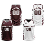 Custom Crimson White Grey Reversible Basketball Suit for Adults and Kids Personalized Jersey