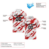 Custom White Red Short Sleeve Hoodies for Men Women Shirts with Hoods Printed Name Logo