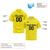 Custom Yellow Short Sleeve Hoodies for Men Women Shirts with Hoods Printed Name Logo