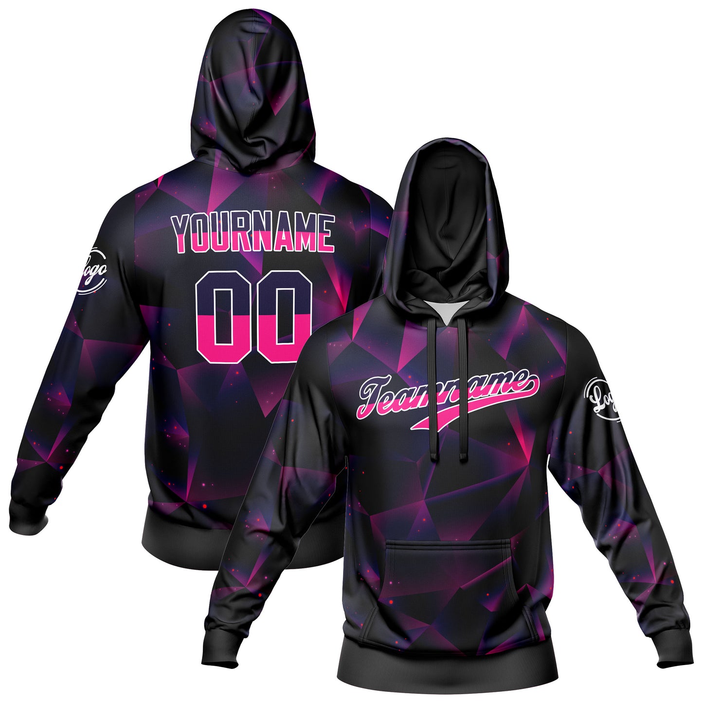 Custom Black Rose Red Sports hoodie Sweatshirt Set for Men Women Youth Tops and Pants Set Tracksuit