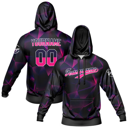 Custom Black Rose Red Sports hoodie Sweatshirt Set for Men Women Youth Tops and Pants Set Tracksuit