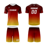 Custom Red Orange Yellow Uniform Jersey Kids Adults Personalized Set Jersey Shirt