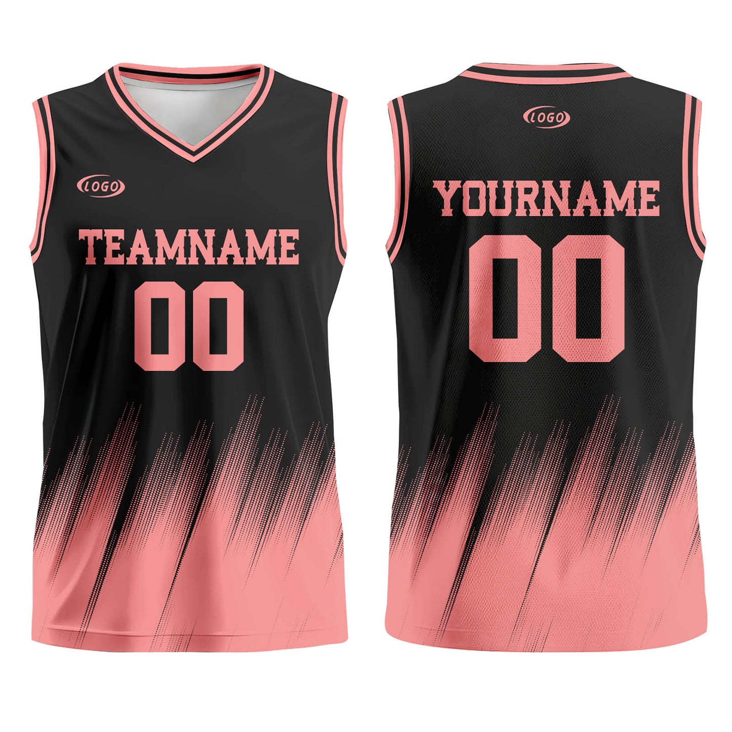 Custom Black Pink Basketball Jersey Uniform Suit Printed Your Logo Name Number