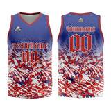 Custom Blue Red White Basketball Jersey Uniform Suit Printed Your Logo Name Number