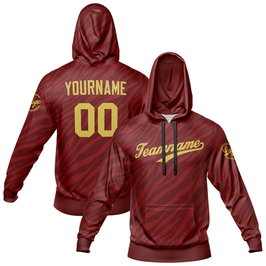 Custom Crimson Sports hoodie Sweatshirt Set for Men Women Youth Tops and Pants Set Tracksuit