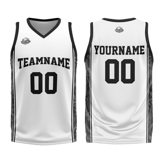 Custom White Black Basketball Jersey Uniform Suit Printed Your Logo Name Number