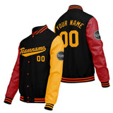 Custom Black Red Varsity Jackets for Men Women Youth Personalized Letterman Jackets