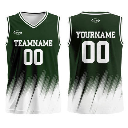Custom Olive Green White Basketball Jersey Uniform Suit Printed Your Logo Name Number