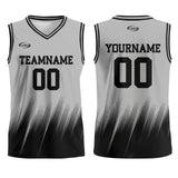 Custom Grey Black Basketball Jersey Uniform Suit Printed Your Logo Name Number