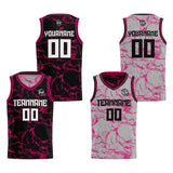 Custom Black Pink Reversible Basketball Suit for Adults and Kids Personalized Jersey