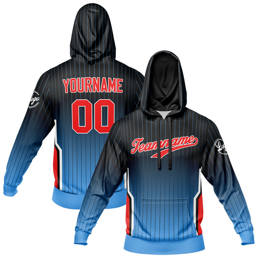 Custom Black Blue Sports hoodie Sweatshirt Set for Men Women Youth Tops and Pants Set Tracksuit