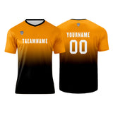Custom Orange Black Uniform Jersey Kids Adults Personalized Set Jersey Shirt