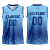 Custom Blue Deep Blue Gradient Basketball Jersey Uniform Suit Printed Your Logo Name Number