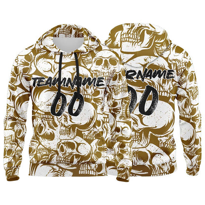 Custom Sweatshirt Hoodie For Man Woman Girl Boy Print Your Logo Name Number Brown&White