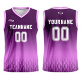 Custom Purple Bright Purple Gradient Basketball Jersey Uniform Suit Printed Your Logo Name Number