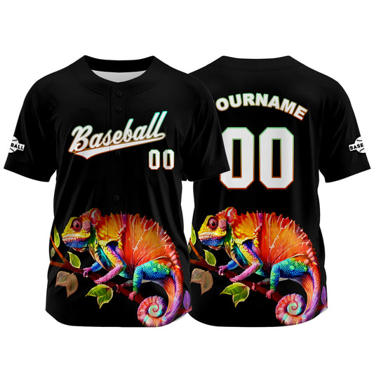 Custom Black Baseball Jersey Print Personalized Name, Number and Logo