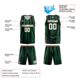 Custom Reversible Basketball Suit for Adults and Kids Personalized Jersey Dark Green&White