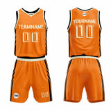 Custom Orange Basketball Jersey Uniform Suit Printed Your Logo Name Number