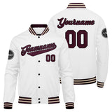 Custom Varsity Jacket Letterman jacket for Men, Women and Youth Marroon White