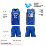 Custom Royal Black Reversible Basketball Suit for Adults and Kids Personalized Jersey