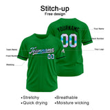 Custom Green Baseball Jersey Stitched Design Personalized Hip Hop Baseball Shirts