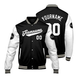 Custom Black White Varsity Jackets for Men Women Youth Personalized Letterman Jackets