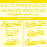 Custom Baseball Jersey Stitched Design Personalized Hip Hop Baseball Shirts Cream-Yellow