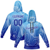 Custom Blue Sports hoodie Sweatshirt Set for Men Women Youth Tops and Pants Set Tracksuit