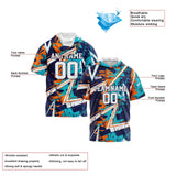 Custom Navy Orange Teal Short Sleeve Hoodies for Men Women Shirts with Hoods Printed Name Logo