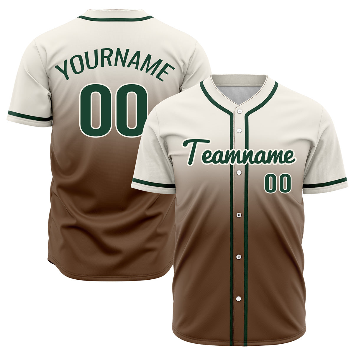 Custom Off White Brown Hip Hop Baseball Jersey Stitched Printed - Personalized Name Number Shirts #BB-0919-0068
