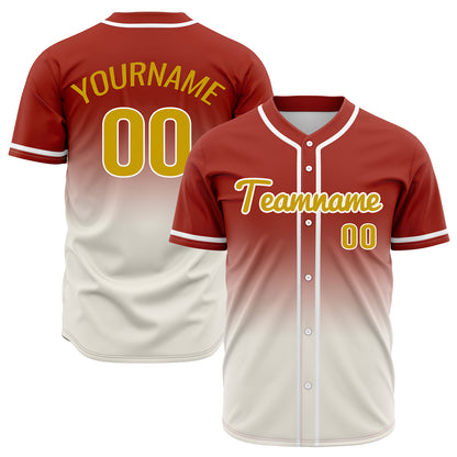 Custom Red Off White Hip Hop Baseball Jersey Stitched Printed - Personalized Name Number Shirts #BB-0919-0090