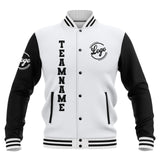 Custom White Black Waterproof Varsity Jackets Personalized Stitched Name Number Logo to Letterman Jackets