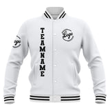 Custom White Waterproof Varsity Jackets Personalized Stitched Name Number Logo to Letterman Jackets