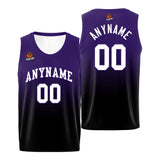 Custom Basketball Jersey Personalized Stitched Team Name Number Logo Black&Purple