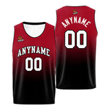 Custom Basketball Jersey Personalized Stitched Team Name Number Logo Black&Red