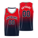 Custom Basketball Jersey Personalized Stitched Team Name Number Logo Navy&Red