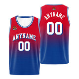 Custom Basketball Jersey Personalized Stitched Team Name Number Logo Royal&Red
