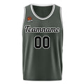 Custom Basketball Jersey Dark Gray-Black