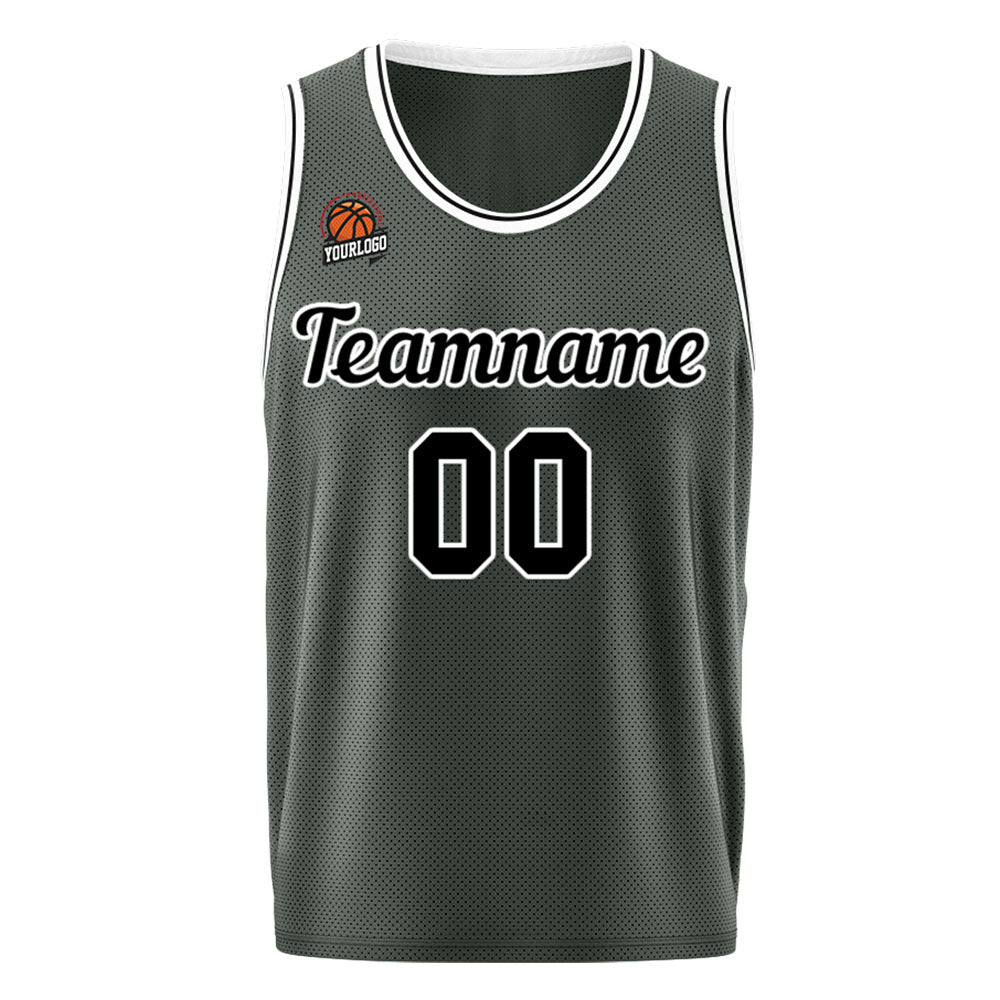 Custom Basketball Jersey Dark Gray-Black